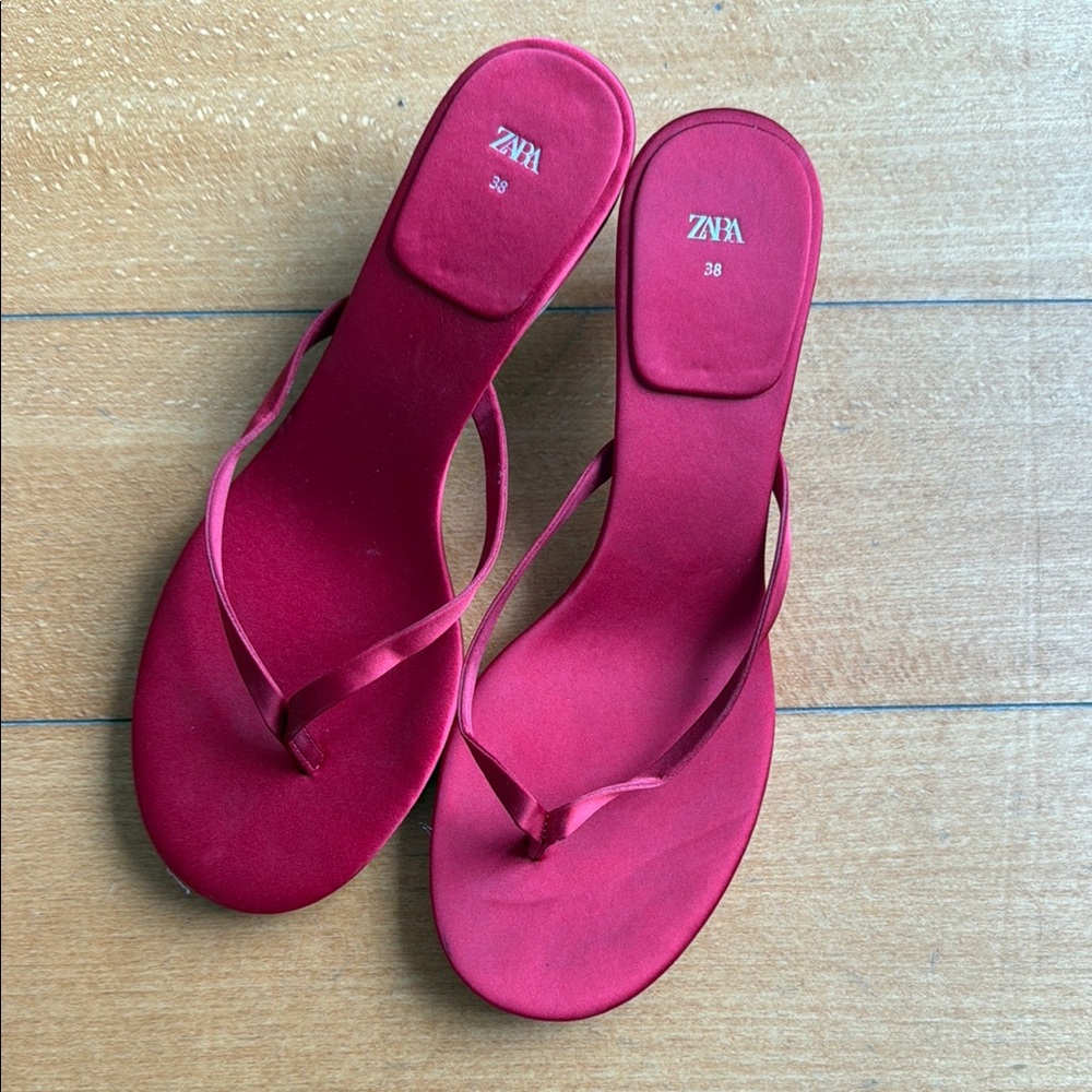 Zara Red Sandals Vibrant Summer Style